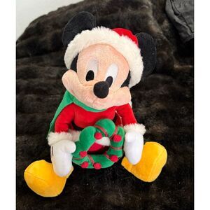 Disney Animated Christmas Plush - Santa Mickey Mouse - Lights & Sound